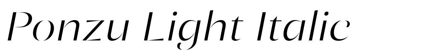 Ponzu Light Italic